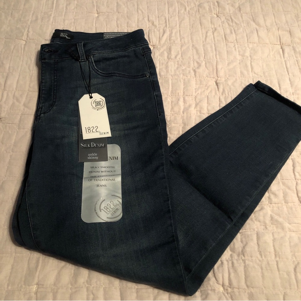 1822 Denim Women’s Ankle Skinny Jeans 12 Women’s 1822 silk denim ankle